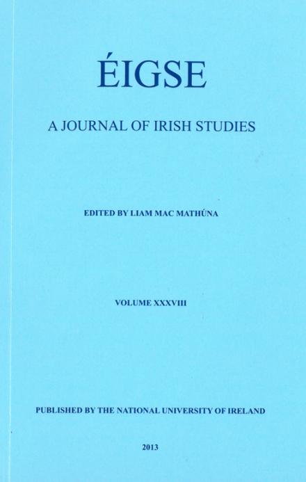 Éigse: a journal of Irish Studies (38)