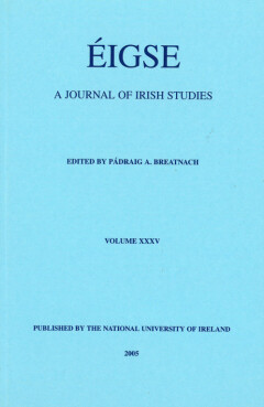 Éigse: a journal of Irish Studies (35)