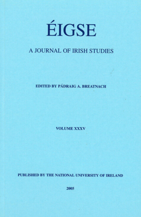 Éigse: a journal of Irish Studies (35)