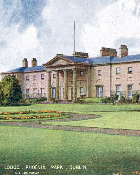 Postcard, c.1910, of Viceregal Lodge, Phoenix Park