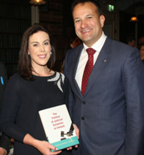 Author Jennifer Carroll MacNeill with Minister for Social Protection Leo Varadkar