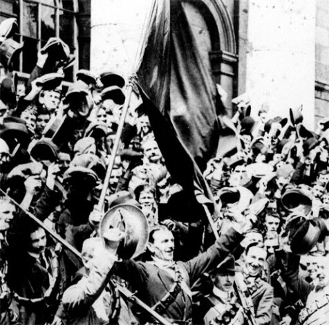 Waterford city Volunteers celebrating passing of the home rule bill, May 1914